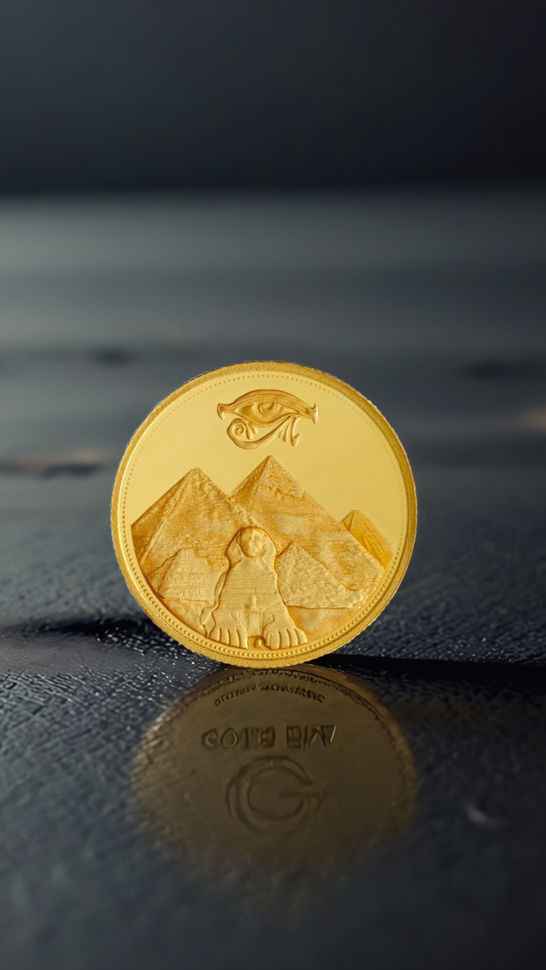 15.55g Gold Coin 24K (Half Ounce Gold Bar) – Pyramids Design